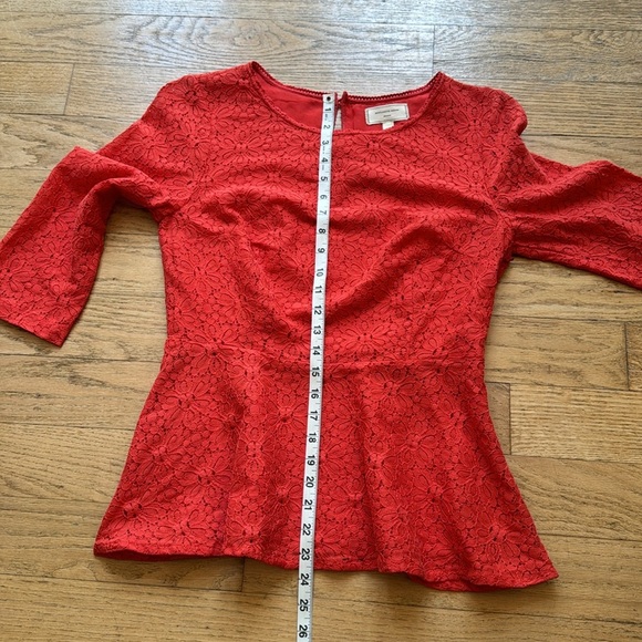 Anthropologie peplum top EUC size 10 - Picture 10 of 15